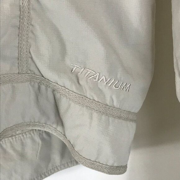 Columbia Titanium Omni-Dry Shirt Jacket Women's Small Beige Lightweight Outdoor - Picture 7 of 11